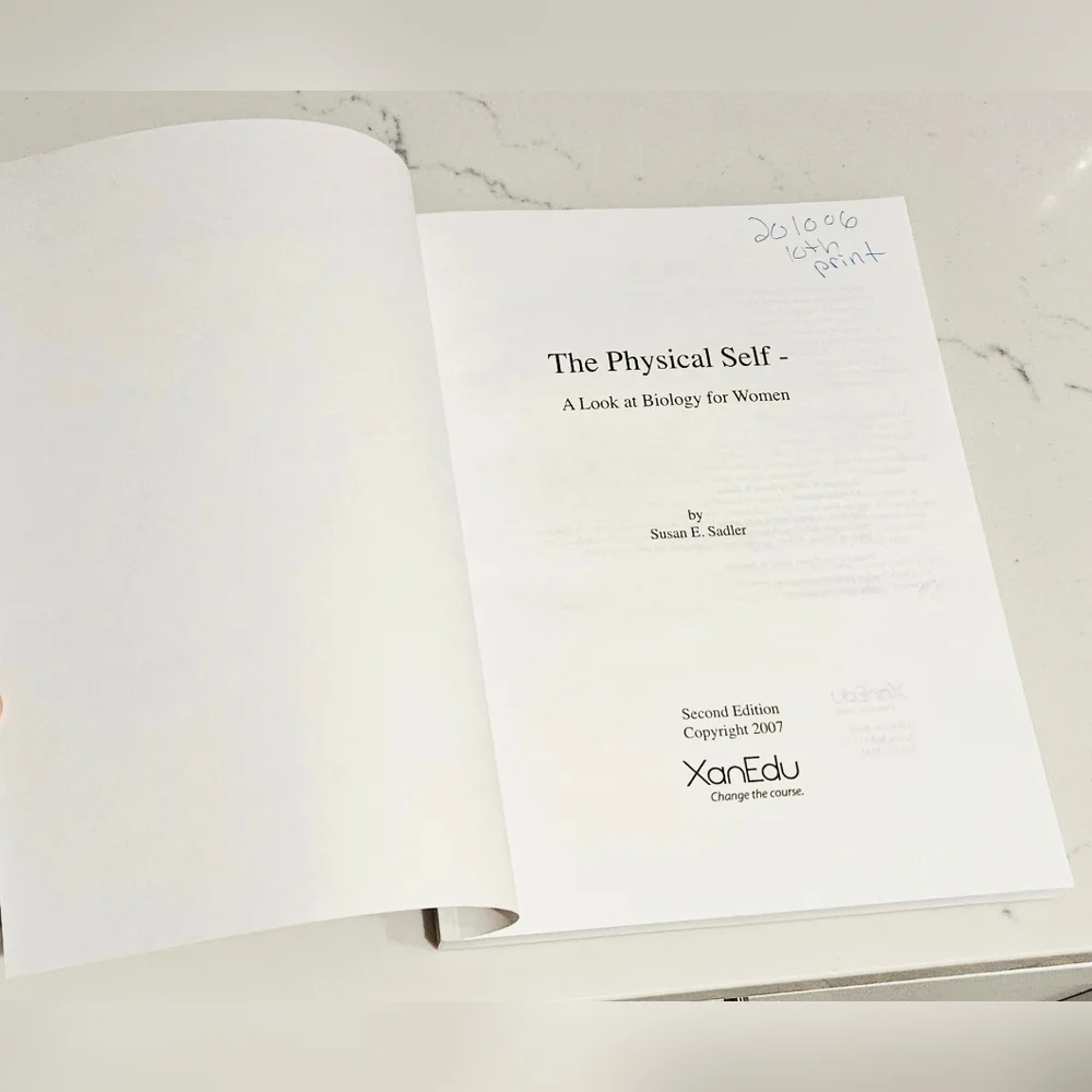 BOGO The Physical Self: A Look at Biology for Women Susan Sadler Book